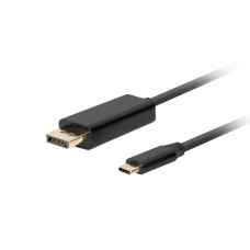 Lanberg USB-C to DisplayPort Cable, 1 m 4K/60Hz, Black | Lanberg | USB-C to DisplayPort Cable | CA-CMDP-10CU-0010-BK | 1 m | Black