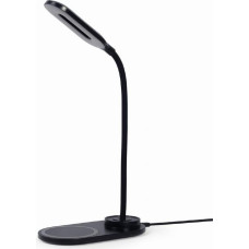 Gembird | TA-WPC10-LED-01 Desk lamp with wireless charger, Black | Cold white, warm white, natural 2893-7072 K | Phone or tablet with built-in Qi wireless charging