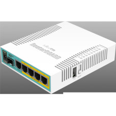 Mikrotik Wired Ethernet Router RB960PGS, hEX PoE, CPU 800MHz, 128MB RAM, 16MB, 1xSFP, 5xGigabit LAN, 1xUSB, Power Output On ports 2-5, Ourput: 1A max per port; 2A max total, RouterOS L4 | hEX PoE Router | RB960PGS | No Wi-Fi | 10/100/1000 Mbit/s | Etherne