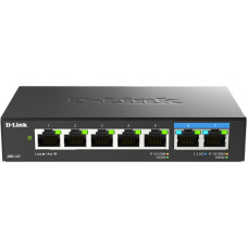 D-Link | 7-Port Multi-Gigabit Unmanaged Switch | DMS-107/E | Unmanaged | Desktop | 1 Gbps (RJ-45) ports quantity | SFP ports quantity | PoE ports quantity | PoE+ ports quantity | Power supply type External | month(s)