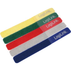 Logilink Cable Strap, 180*20mm, 5pcs, 5 colors | Logilink