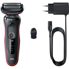 Braun | Shaver | 51-R1000s | Operating time (max) 50 min | Wet & Dry | Black/Red