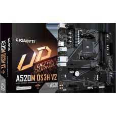 Gigabyte | A520M DS3H V2 | Processor family AMD | Processor socket AM4 | DDR4 DIMM | Memory slots 2 | Number of SATA connectors 4 | Chipset AMD A520 | Micro ATX