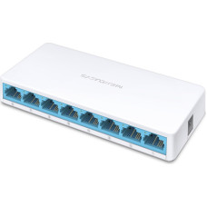 Mercusys | Switch | MS108 | Unmanaged | Desktop | 10/100 Mbps (RJ-45) ports quantity 8 | 1 Gbps (RJ-45) ports quantity | SFP ports quantity | PoE ports quantity | PoE+ ports quantity | Power supply type External | month(s)