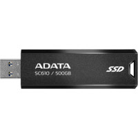 Adata External SSD|ADATA|SC610|500GB|USB 3.2|Write speed 500 MBytes/sec|Read speed 550 MBytes/sec|SC610-500G-CBK/RD