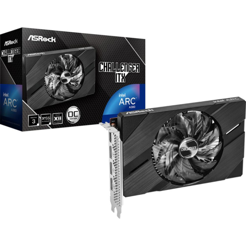 Asrock Graphics Card|ASROCK|Intel Arc A380|6 GB|GDDR6|96 bit|PCIE 4.0 8x|GPU 2250 MHz|Dual Slot Fansink|1xHDMI|3xDisplayPort|A380CLI6GO