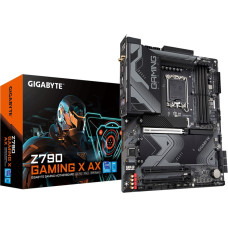 Gigabyte | Z790 GAMING X AX 1.0 M/B | Processor family Intel | Processor socket  LGA1700 | DDR5 DIMM | Memory slots 4 | Supported hard disk drive interfaces 	SATA, M.2 | Number of SATA connectors 6 | Chipset Z790 Express | ATX