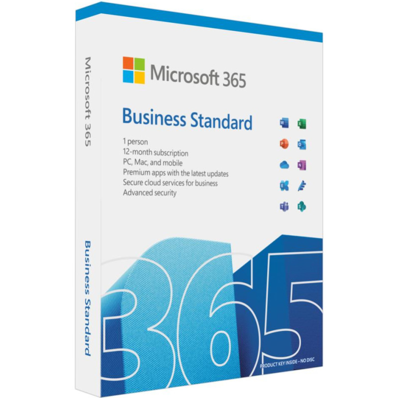 Microsoft | 365 Business Standard Retail | KLQ-00650 | FPP | License term 1 year(s) | English | EuroZone Medialess