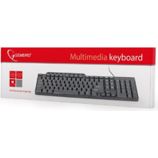 Gembird | KB-UM-104 Compact multimedia keyboard | Multimedia | Wired | US | Black | USB | 420 g