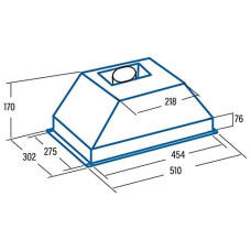 Cata | Hood | G-45 WH | Energy efficiency class D | Canopy | Width 51 cm | 390 m³/h | Slider control | White | LED