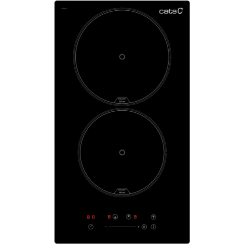 Cata | ISB 3102 BK | Hob | Induction | Number of burners/cooking zones 2 | Slider | Timer | Black