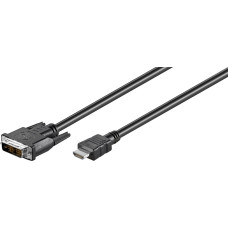 Goobay | Black | DVI-D male Single-Link (18+1 pin) | HDMI male (type A) | DVI-D/HDMI cable, nickel plated | 2 m