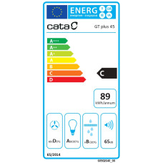 Cata | Hood | GT-PLUS 45 X/M | Energy efficiency class C | Canopy | Width 60 cm | 645 m³/h | Mechanical control | Stainless Steel | LED