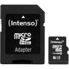 Intenso MEMORY MICRO SDHC 16GB C10/W/ADAPTER 3413470 INTENSO