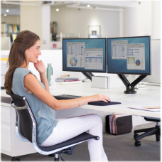 Fellowes arm for 2 monitors -  Platinum black | Fellowes