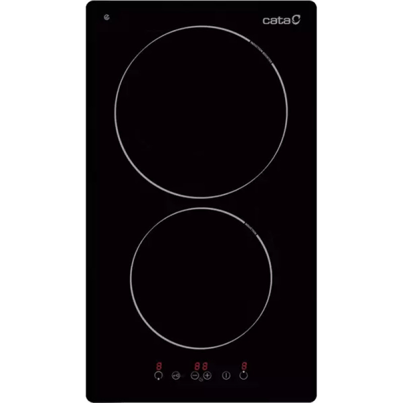 Cata | TD 3102 BK | Hob | Vitroceramic | Number of burners/cooking zones 2 | Touch | Timer | Black