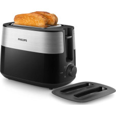 Philips | HD2517/90 Daily Collection | Toaster | Power 830 W | Number of slots 2 | Housing material Plastic | Black/Stainless Steel