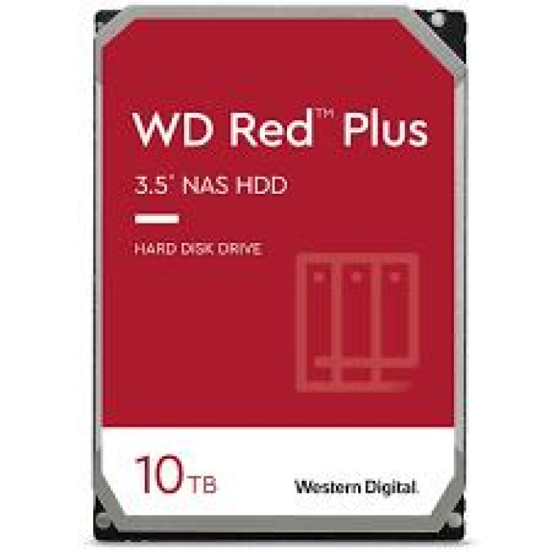 Western Digital HDD|WESTERN DIGITAL|Red Plus|10TB|SATA 3.0|256 MB|7200 rpm|3,5