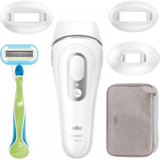 Braun | PL3233 Silk-expert Pro 3 IPL | Epilator | Bulb lifetime (flashes) 300.000 | Number of power levels 3 | White/Silver