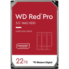 Western Digital HDD|WESTERN DIGITAL|Red Pro|22TB|SATA|512 MB|7200 rpm|3,5