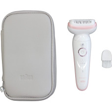 Braun Epilator | SES9000 Silk-epil 9 SkinSpa | Operating time (max) 50 min | Number of power levels 2 | Wet & Dry | White/Pink