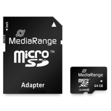 Mediarange MEMORY MICRO SDXC 64GB C10/W/ADAPTER MR955 MEDIARANGE