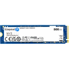 Kingston SSD | NV3 | 500 GB | SSD form factor M.2 2280 | Solid-state drive interface PCIe NVMe Gen 4.0 (x4) | Read speed 5000 MB/s | Write speed 3000 MB/s