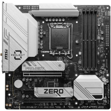 MSI B760M PROJECT ZERO | Processor family Intel | Processor socket LGA1700 | DDR5 | Supported hard disk drive interfaces SATA, M.2 | Number of SATA connectors 4