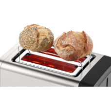 Bosch | DesignLine Toaster | TAT4P420 | Power 970 W | Number of slots 2 | Housing material Stainless Steel | Stainless steel/Black