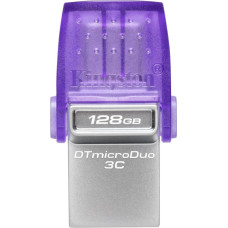 Kingston | DataTraveler | DT Micro Duo 3C | 128 GB | USB Type-C and Type-A | Purple