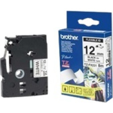 Brother | TZe-FX231 Flexible ID Laminated Tape | Black on White | TZe | 8 m | 1.2 cm