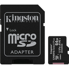 Kingston | Canvas Select Plus | UHS-I | 64 GB | MicroSDXC | Flash memory class 10 | SD Adapter