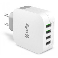 Celly TRAVEL CHARGER TURBO 4USB 4.8A