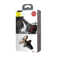 Baseus Magnetic Air Vent Car MountHolder with cable clip Gold - auto turētājs