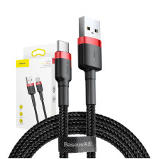 Baseus Cafule cable USB-C 3A 1mRed+Black - USB-C vads